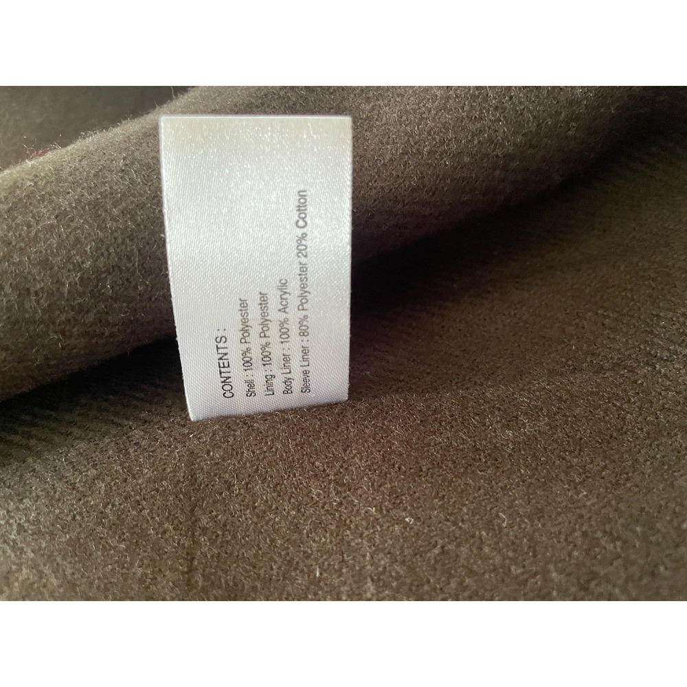Gallery Trench Coat Women Olive Green Detachable Hood And Liner Size 16 Petite - Picture 7 of 9